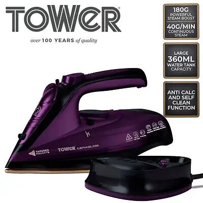 Tower 2-in-1 Cord/Cordless Steam Iron 2400W